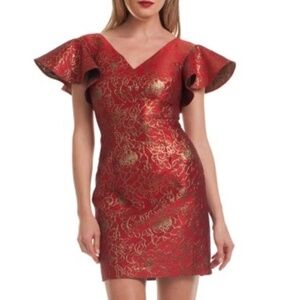 LAST ONE!! New Trina Turk Shaken Not Stirred Jacquard Dress Size 2